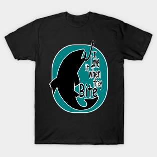 Funny Love Fishing Hook Bait Bite T-Shirt